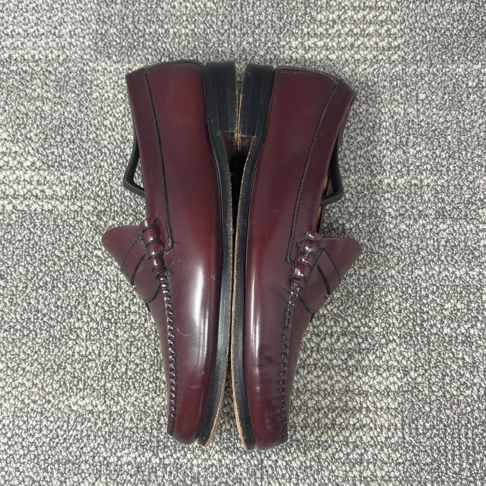 G.H. Bass Weejuns Penny Loafers Burgundy Cordovan Leather Mens 9.5 EE USA